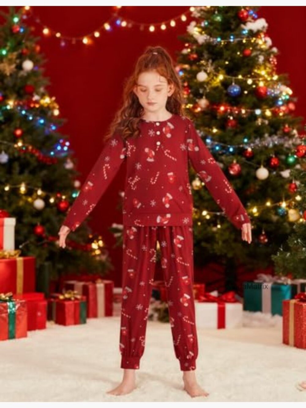 Girls Long Sleeve Tops and Pants Set with Pockets Fall Outfits 5-13 Years - Picture 3 of 4
